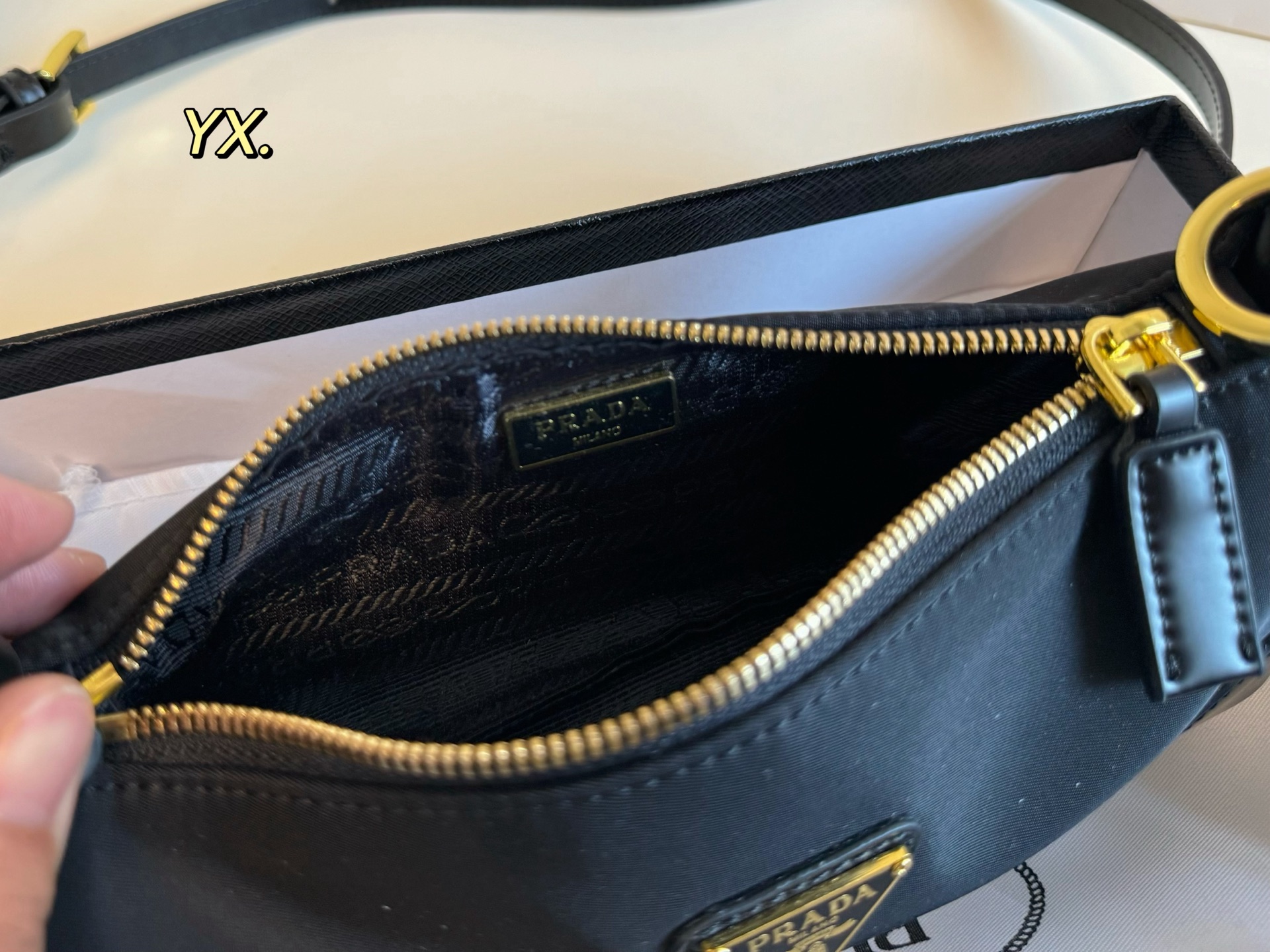 PRADA Soft Lux Underarm Bag