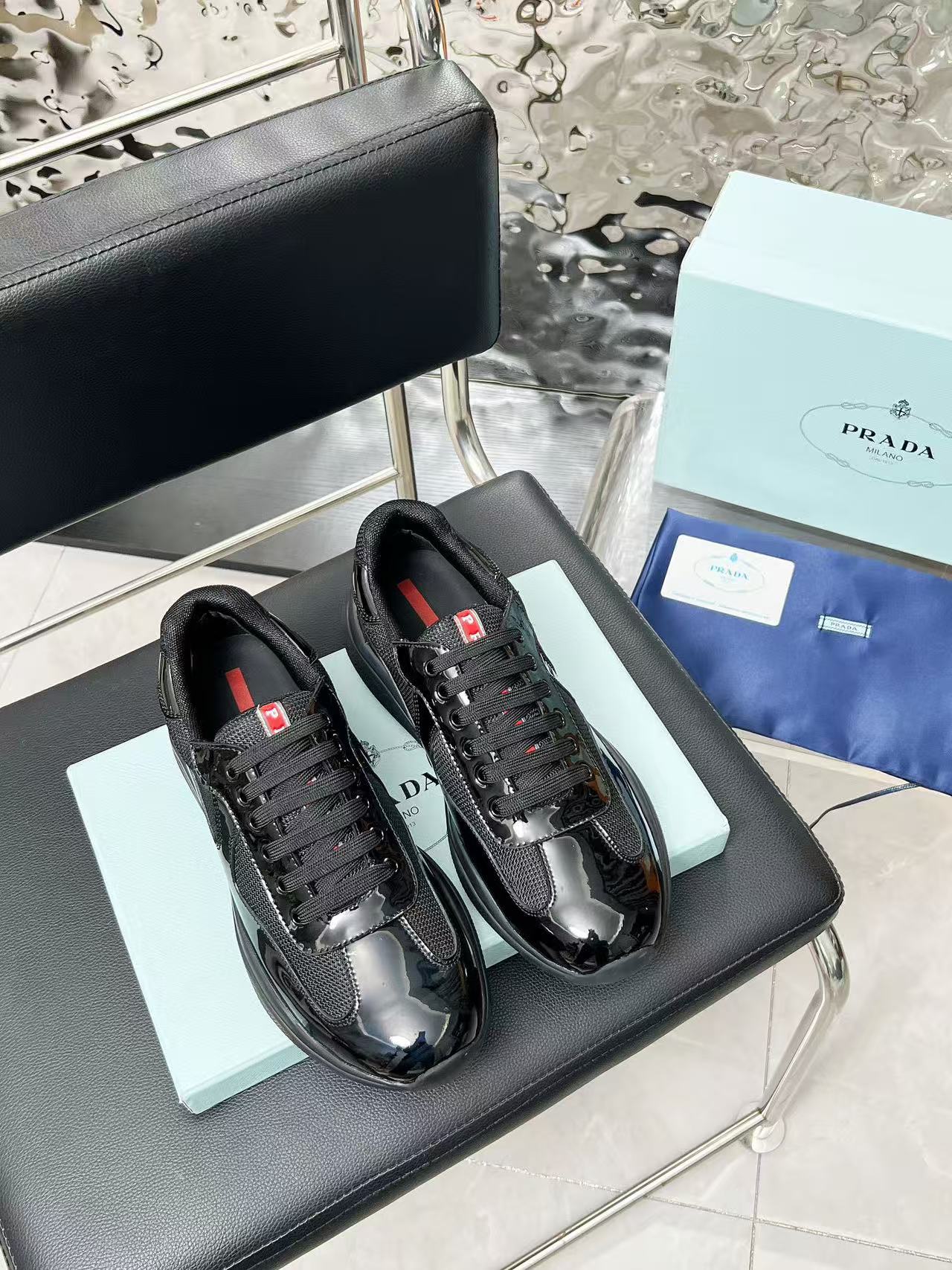 Prada classic leather shoes
