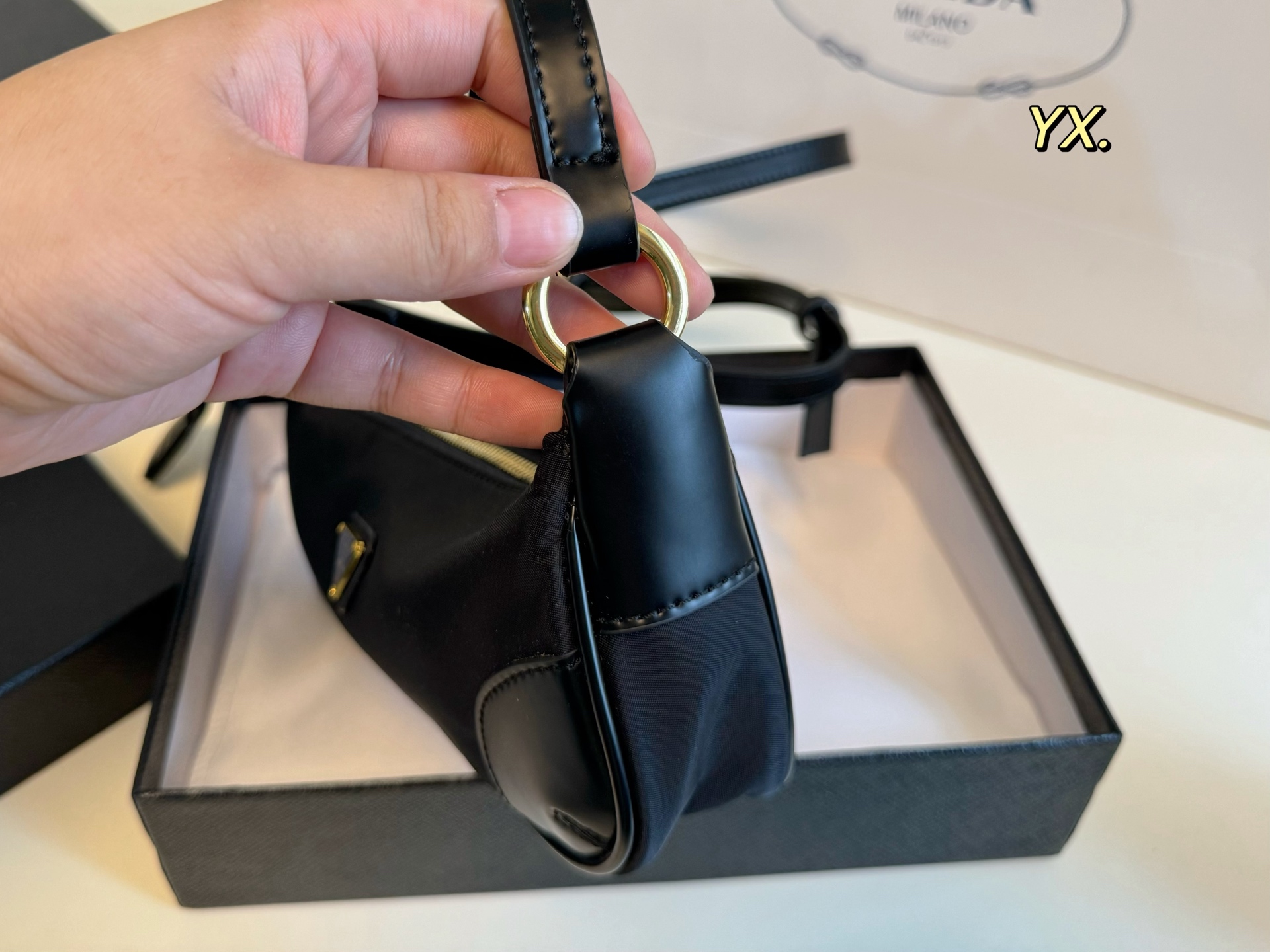 PRADA Soft Lux Underarm Bag