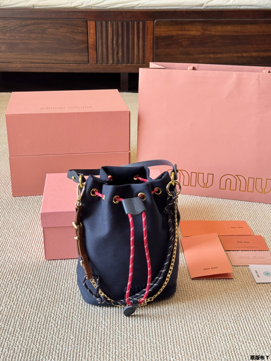 Miu Miu Canvas Bucket Bag