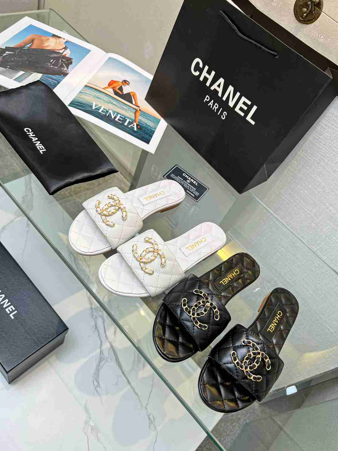 Chanel 24ss Little Flower Slippers