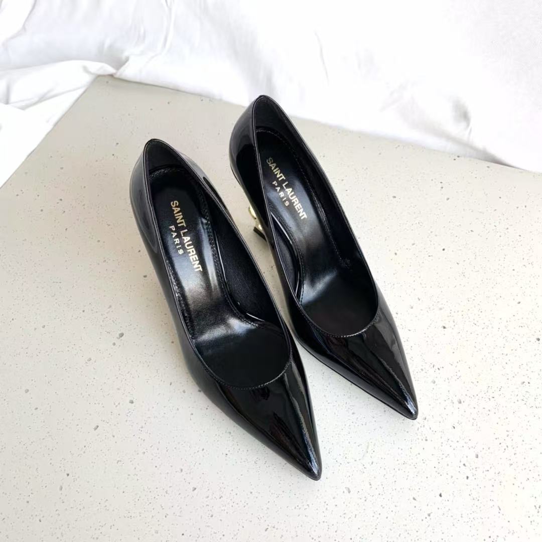 YSL letter high heels