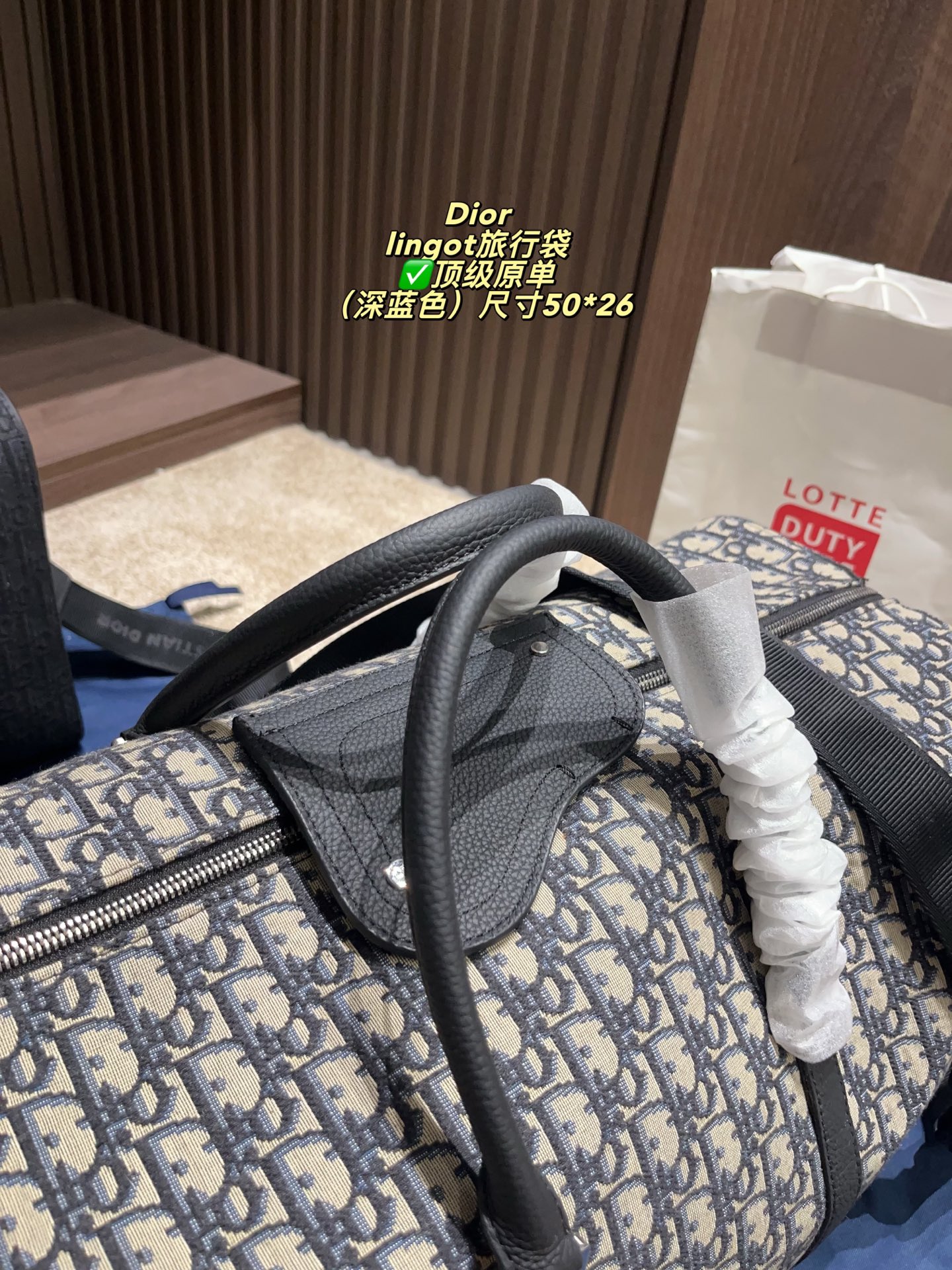 DIOR canvas travel bag