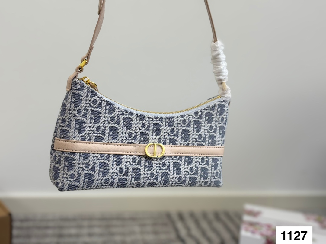 DIOR light blue monogram underarm bag