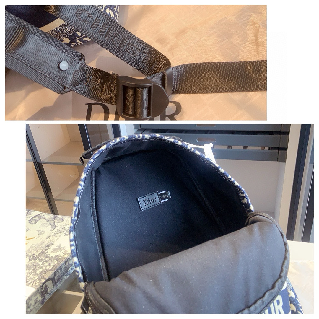 Dior embroidered backpack