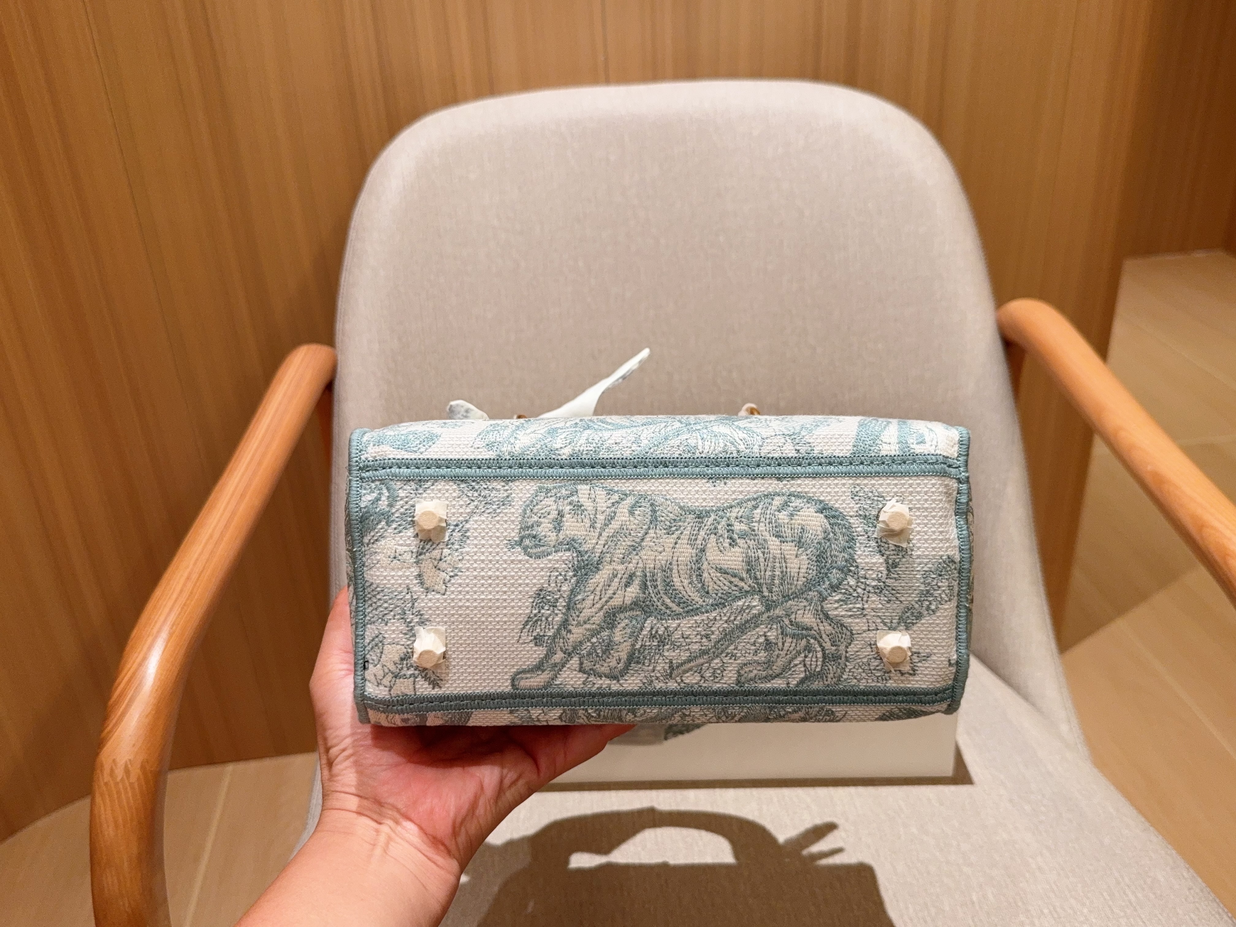 Dior embroidered print bag