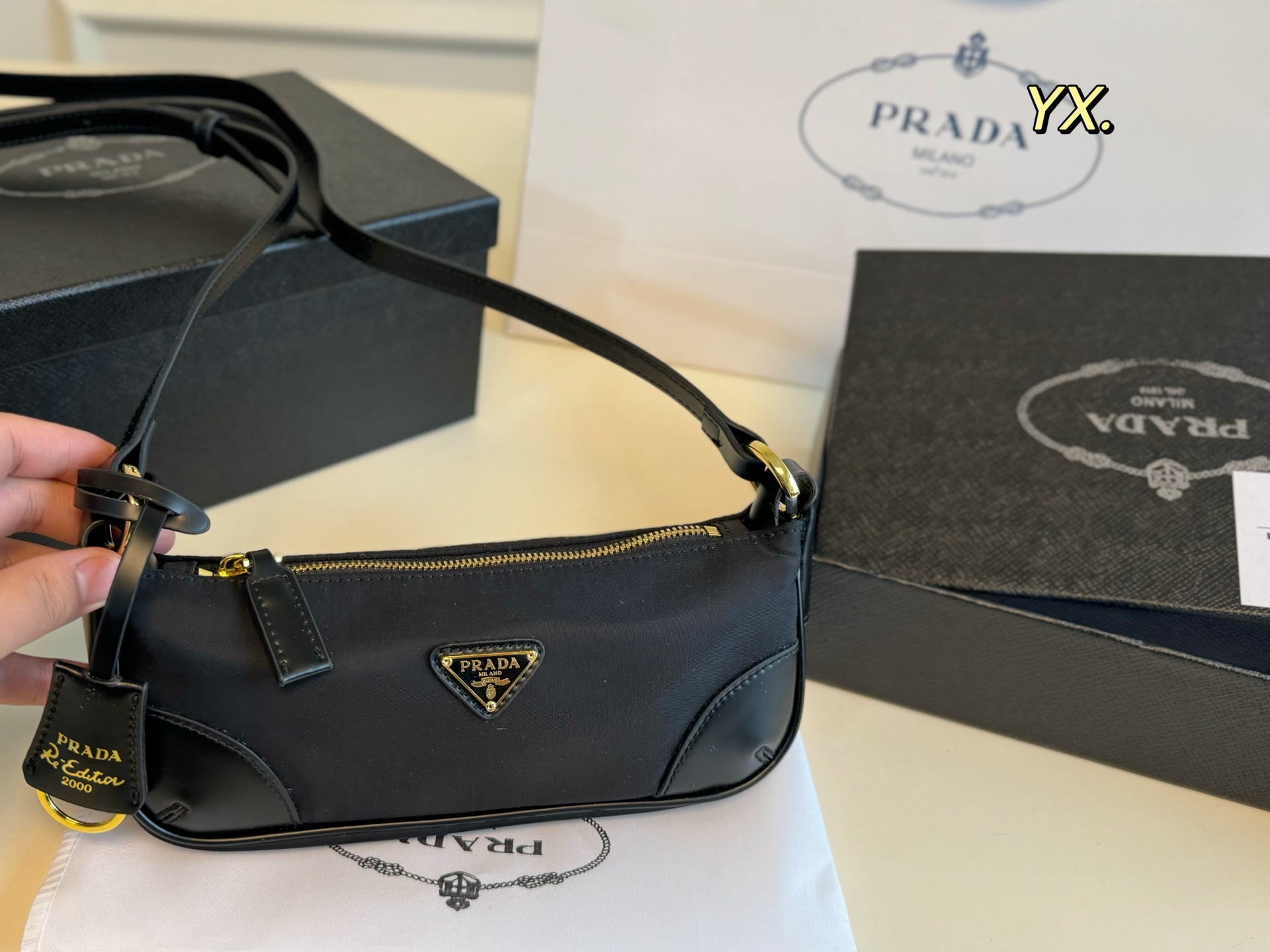 PRADA Soft Lux Underarm Bag