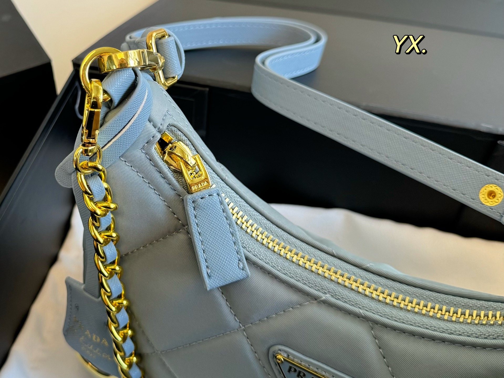 PRADA rhombus chain shoulder bag