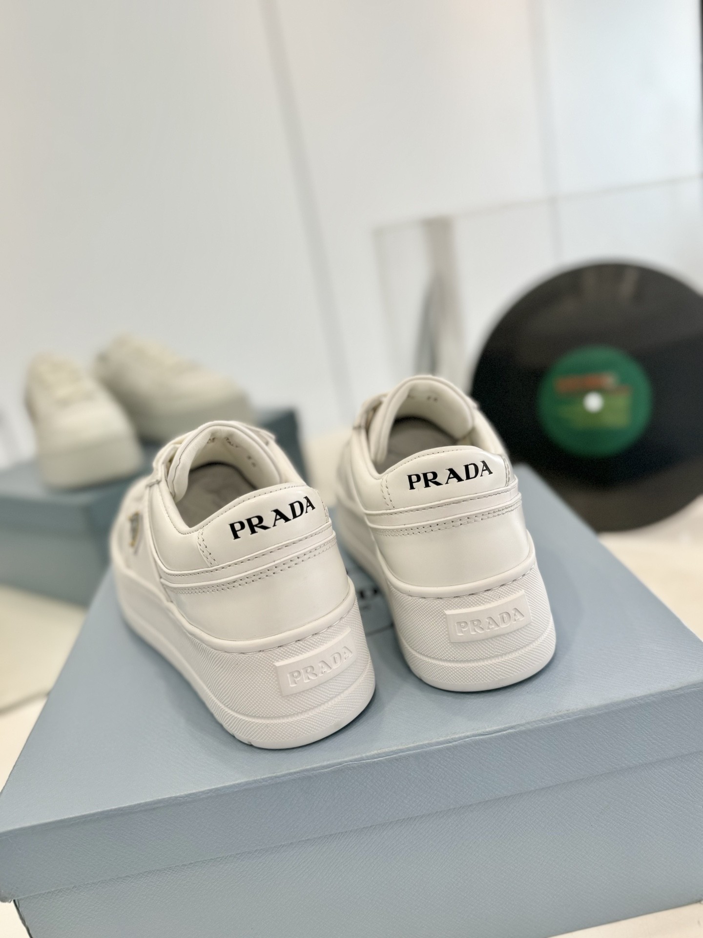 Prada platform shoes full grain cow leather