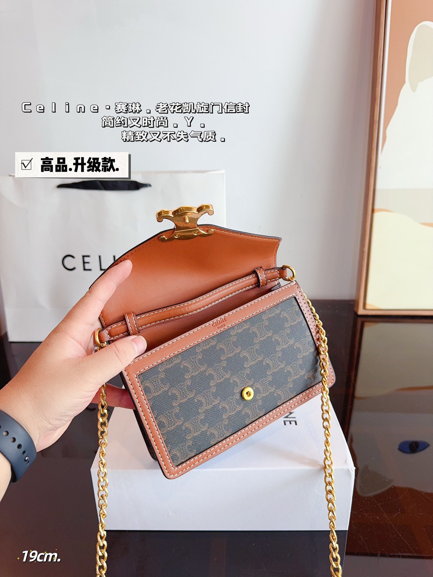 Celine monogram envelope bag