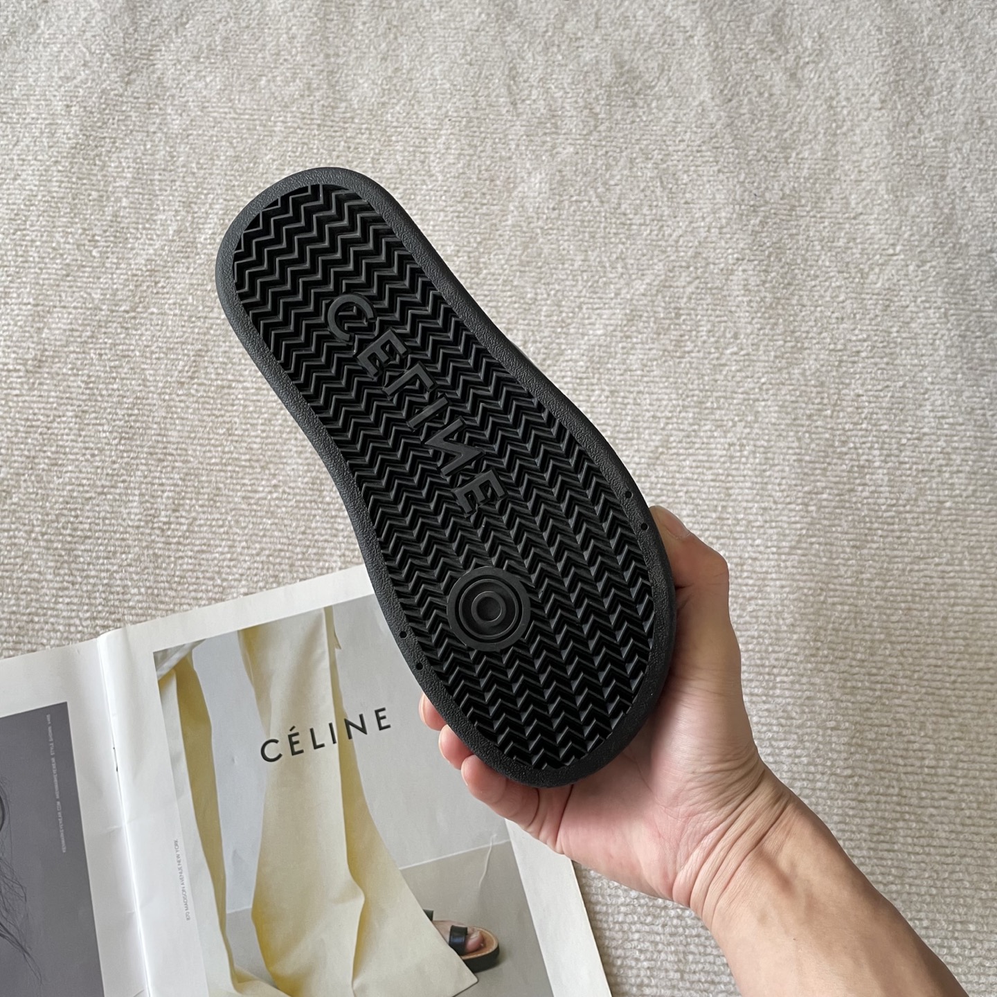 Celine Arc de Triomphe platform slides