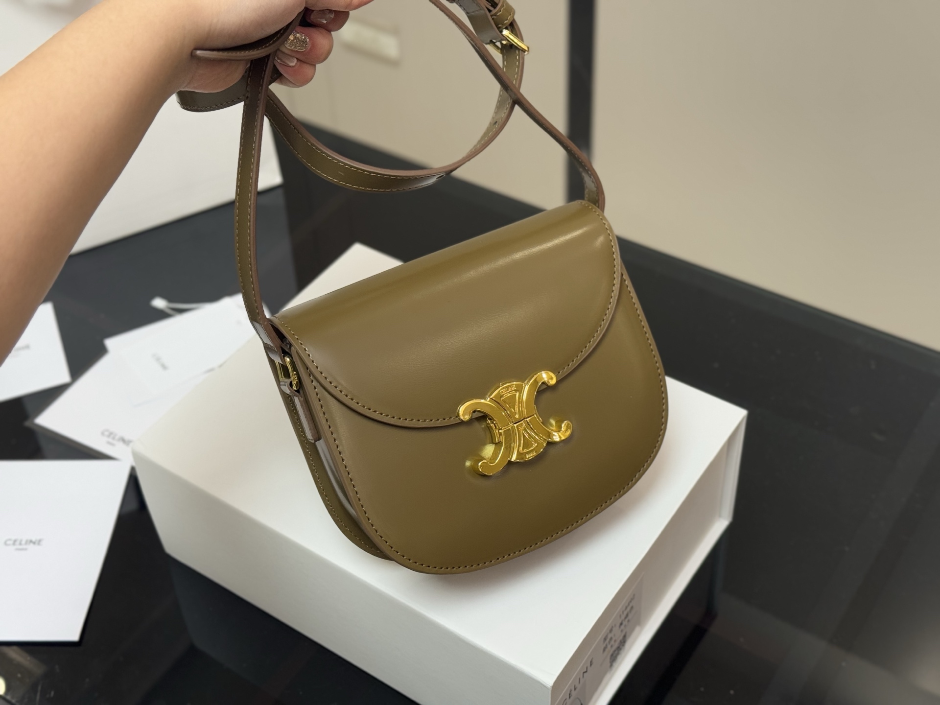 Celine Arc de Triomphe full cowhide bag