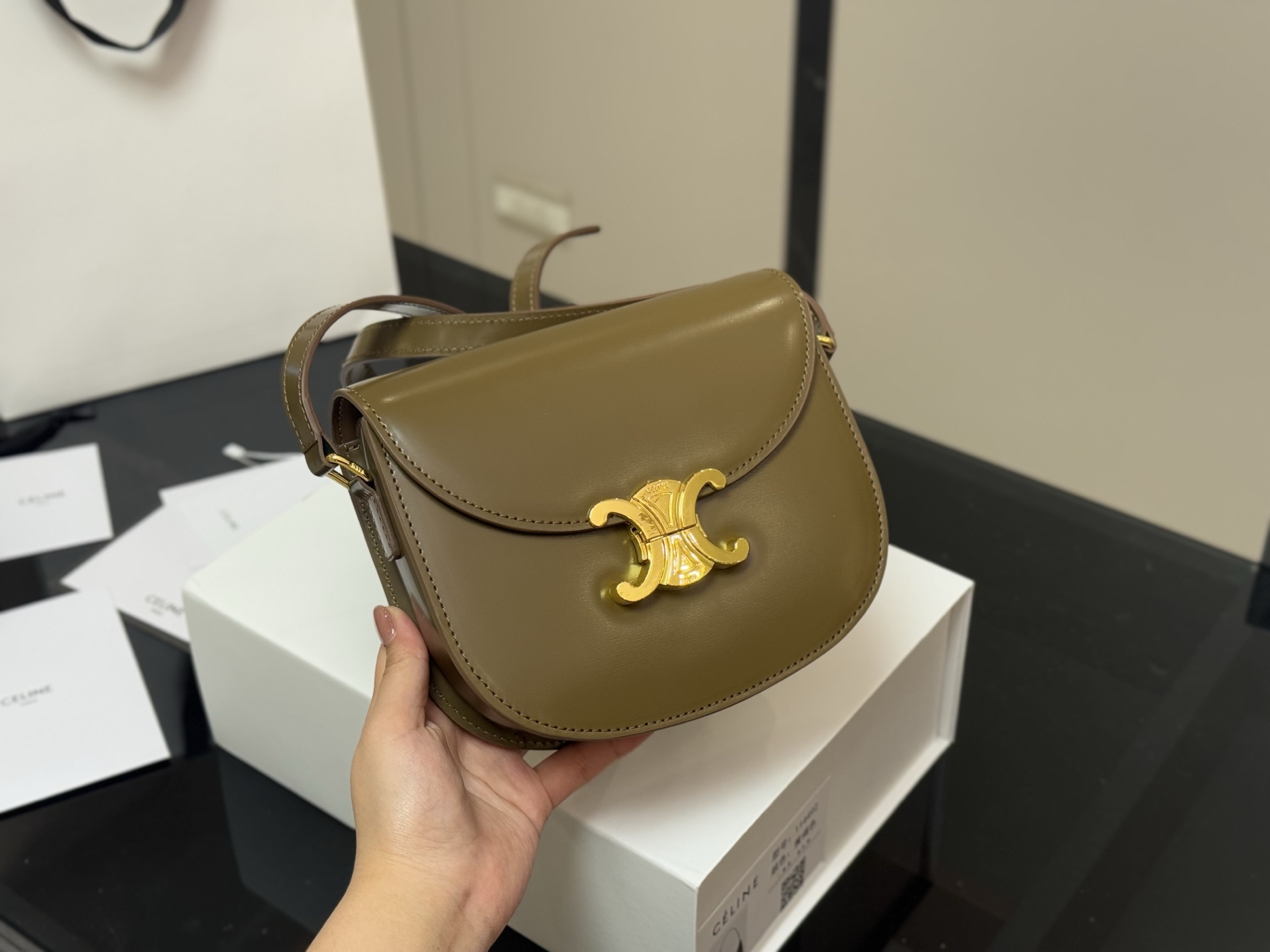 Celine Arc de Triomphe full cowhide bag