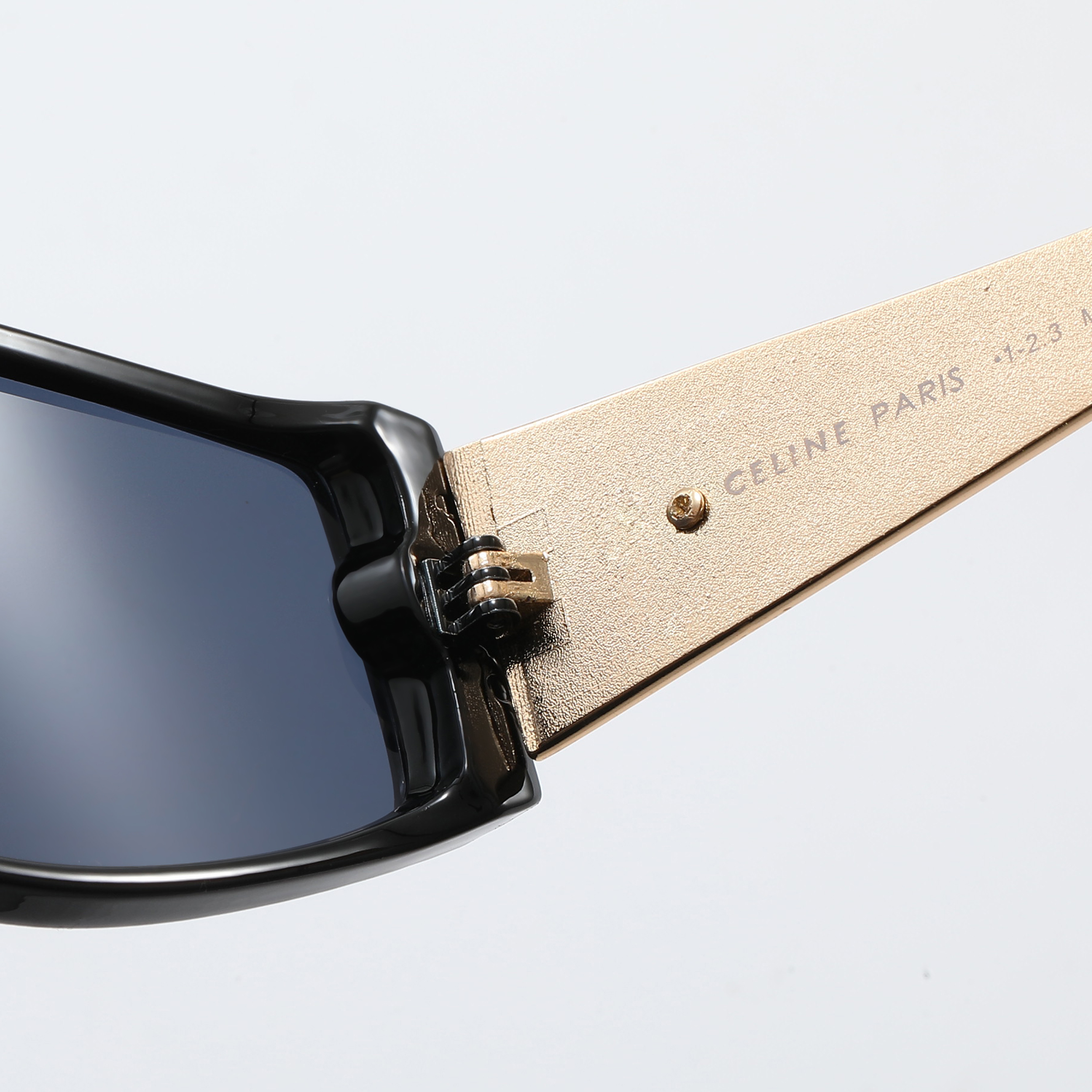 Celine European and American metal motorcycle style sunglasses slim and high-end sunglasses