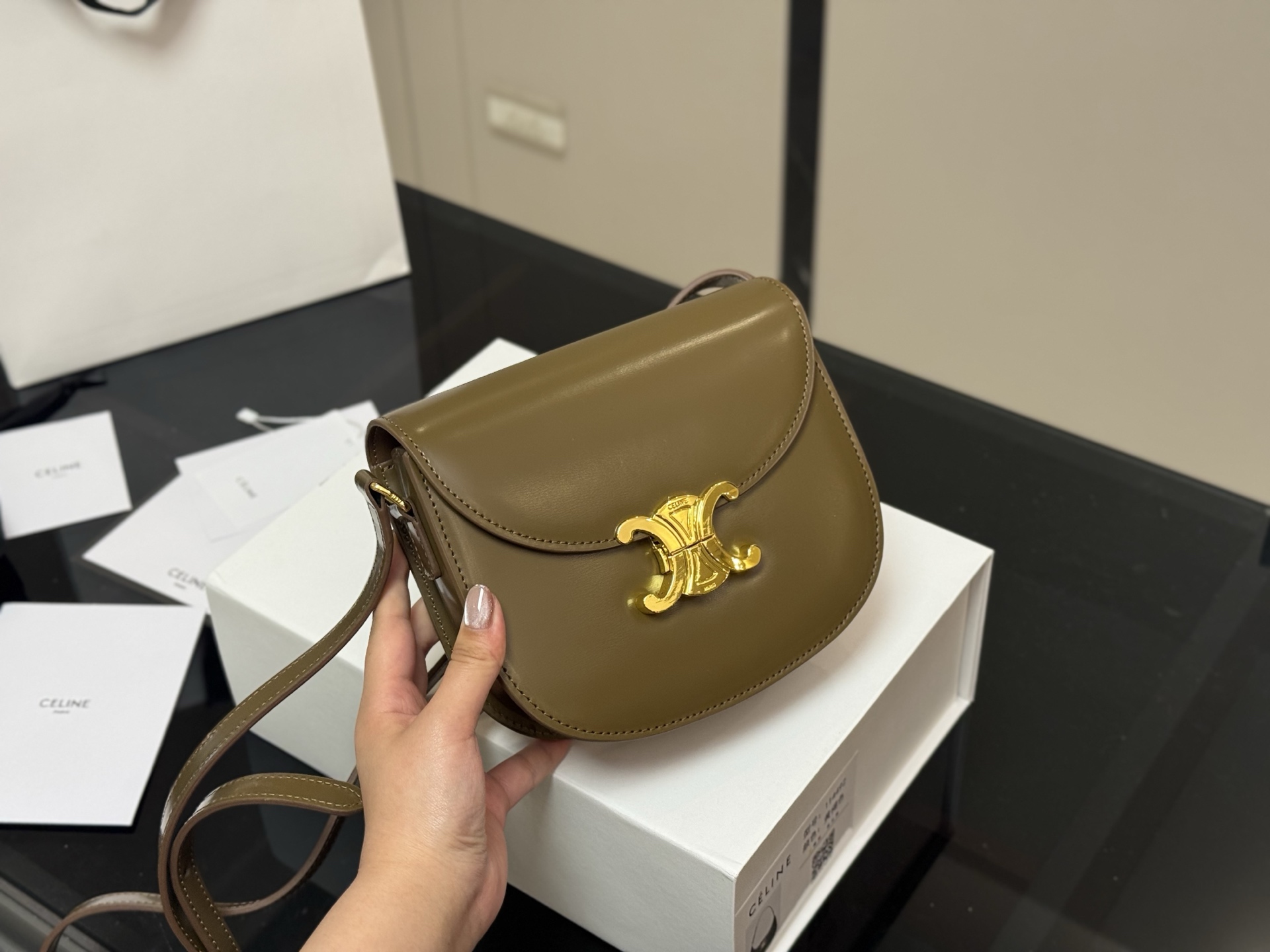 Celine Arc de Triomphe full cowhide bag