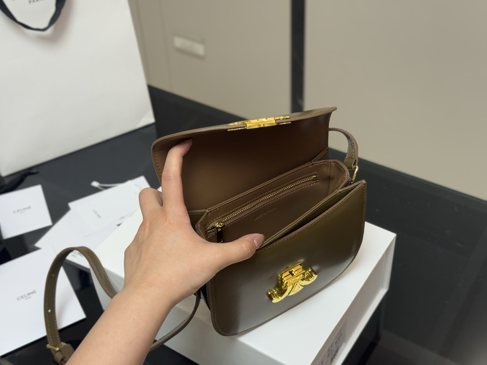 Celine Arc de Triomphe full cowhide bag