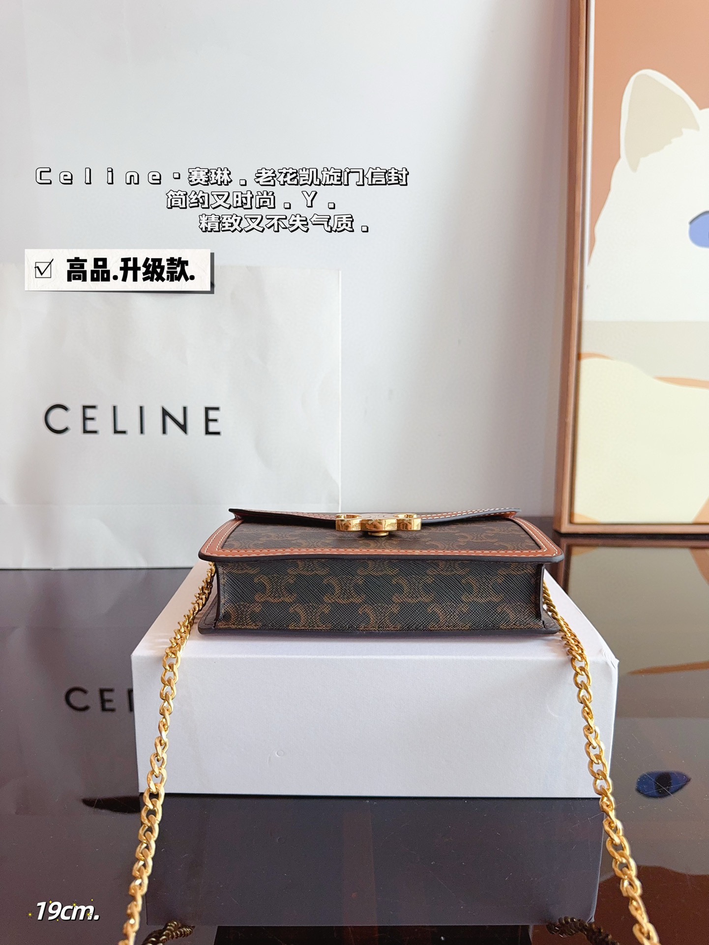 Celine monogram envelope bag