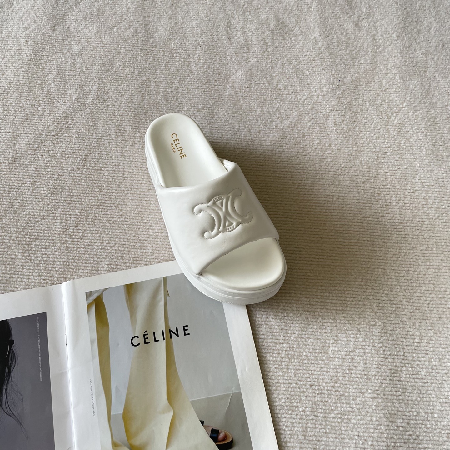 Celine Arc de Triomphe platform slides