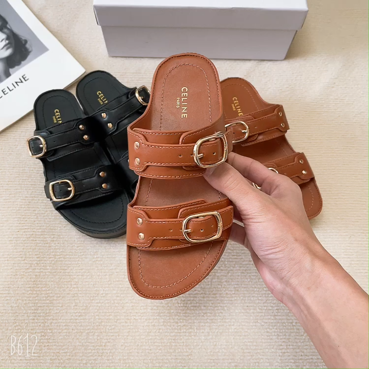 CELINE new early summer thick-soled slippers for vacation style