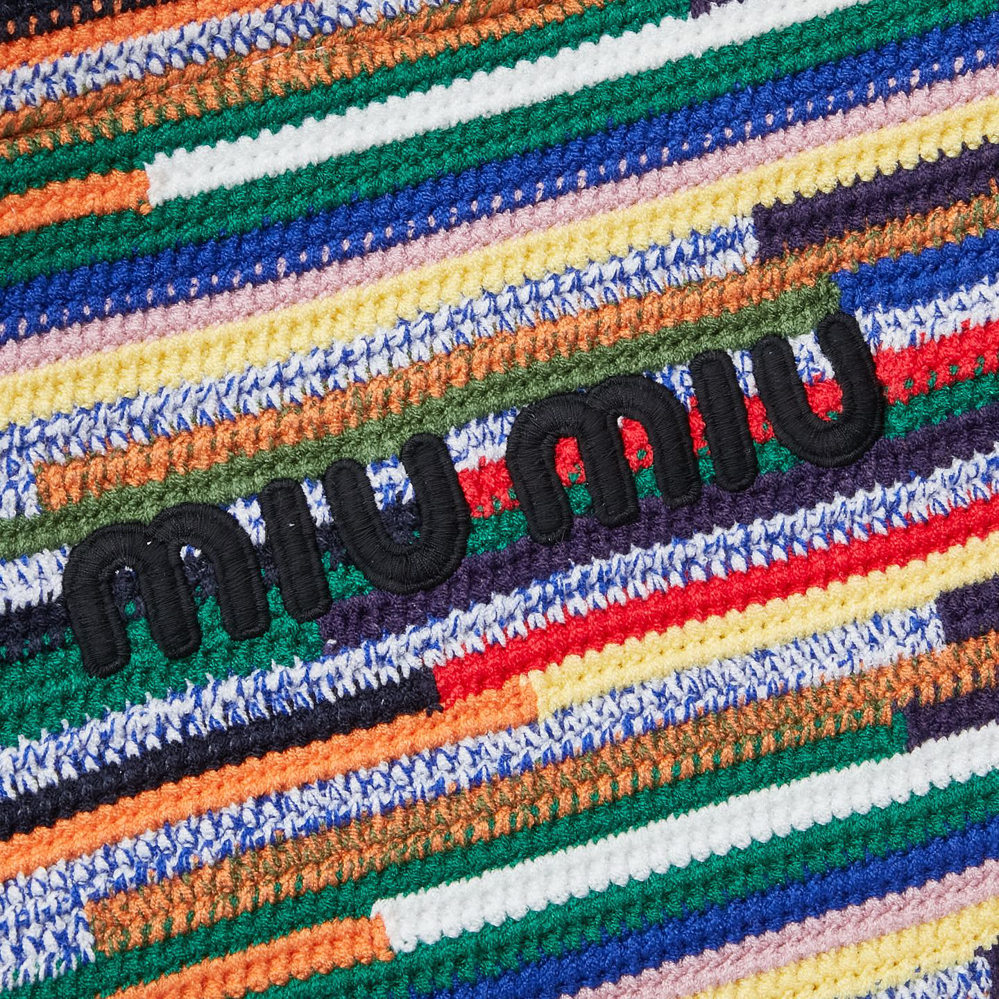 Miumiu Crochet Rainbow Tote Bag