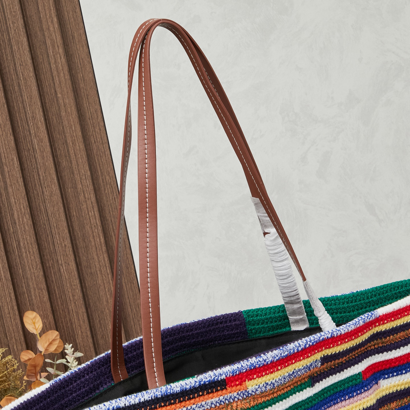 Miumiu Crochet Rainbow Tote Bag