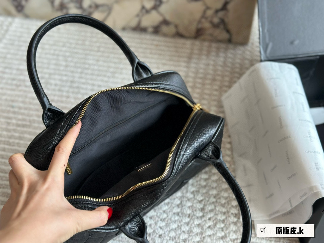 Chanel vintage bowling bag with box