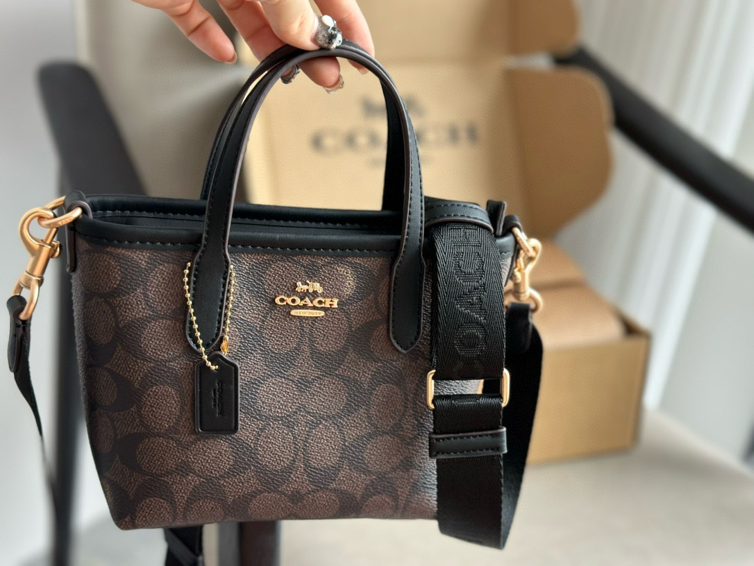 COACH City mini tote bag with box