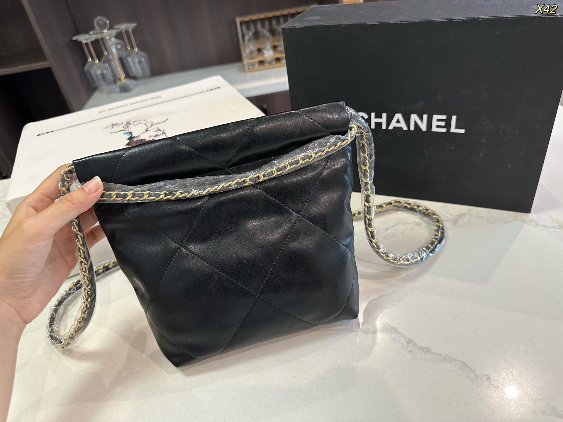 Chanel Pearl Trash Bag (Mini)