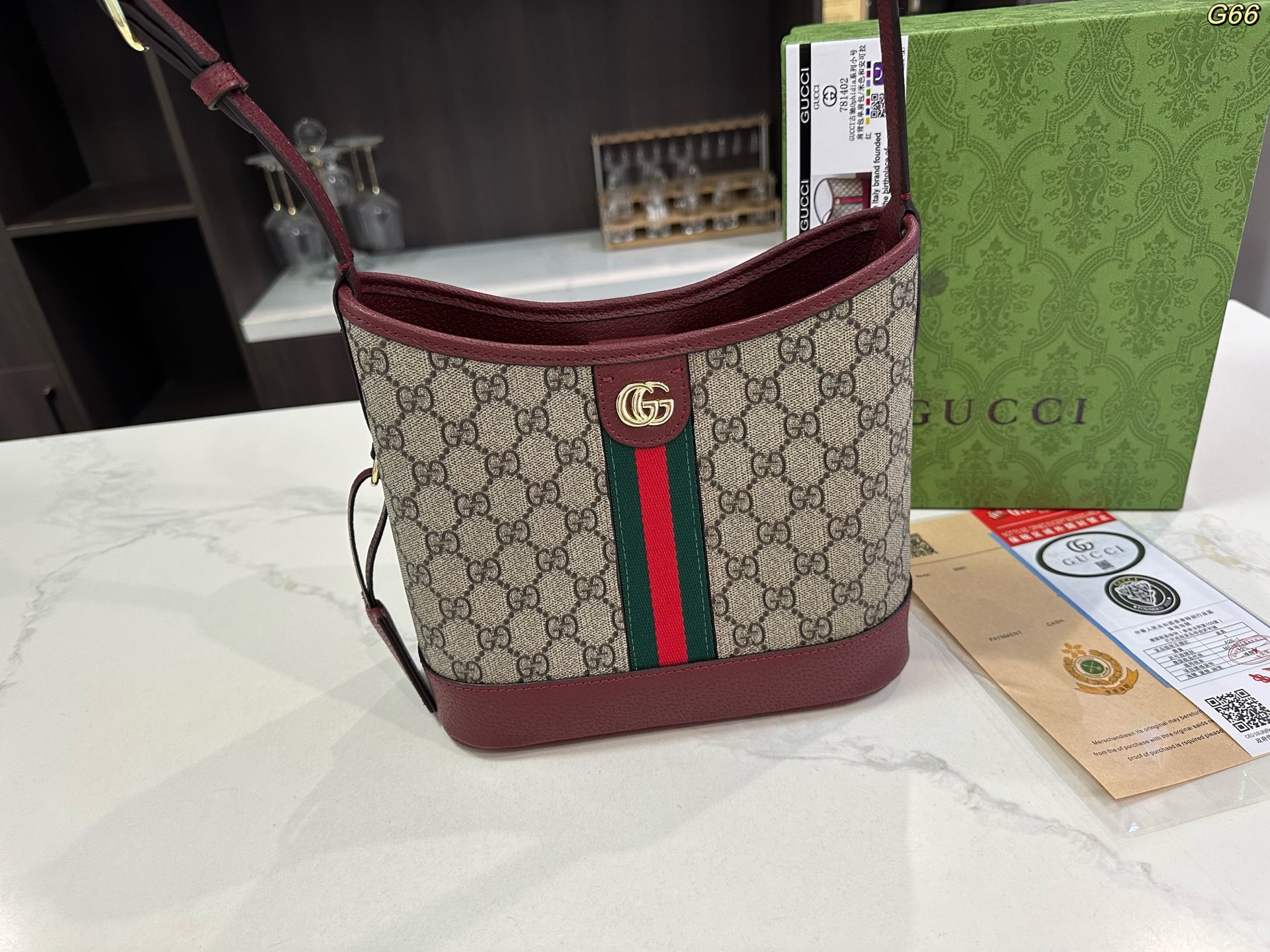 Gucci's new Ophidia series small hobo bag