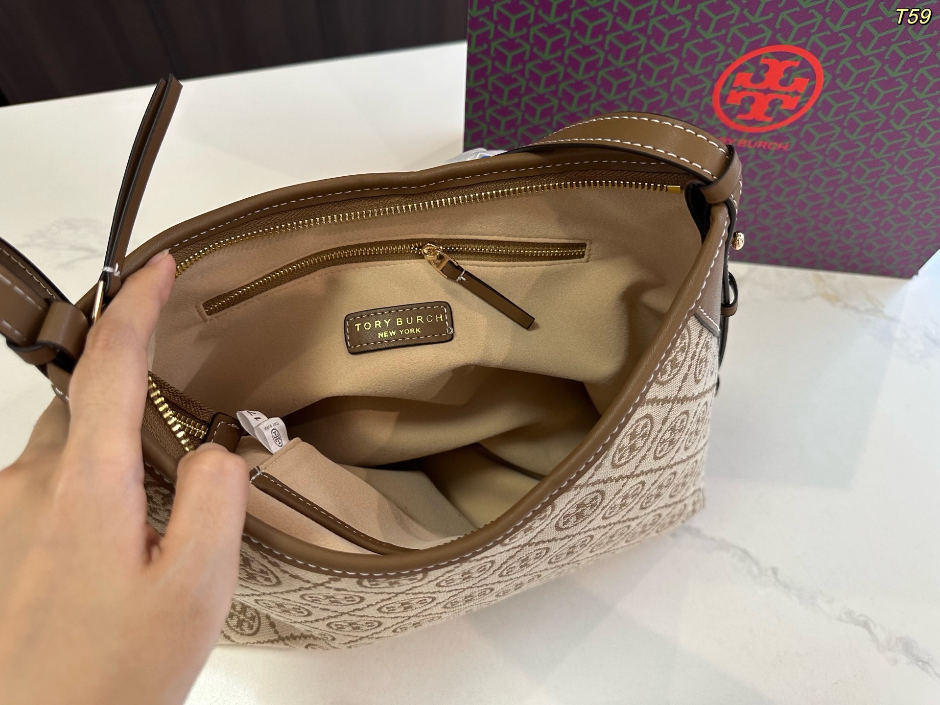 Tory Burch TB hobo croissant bag
