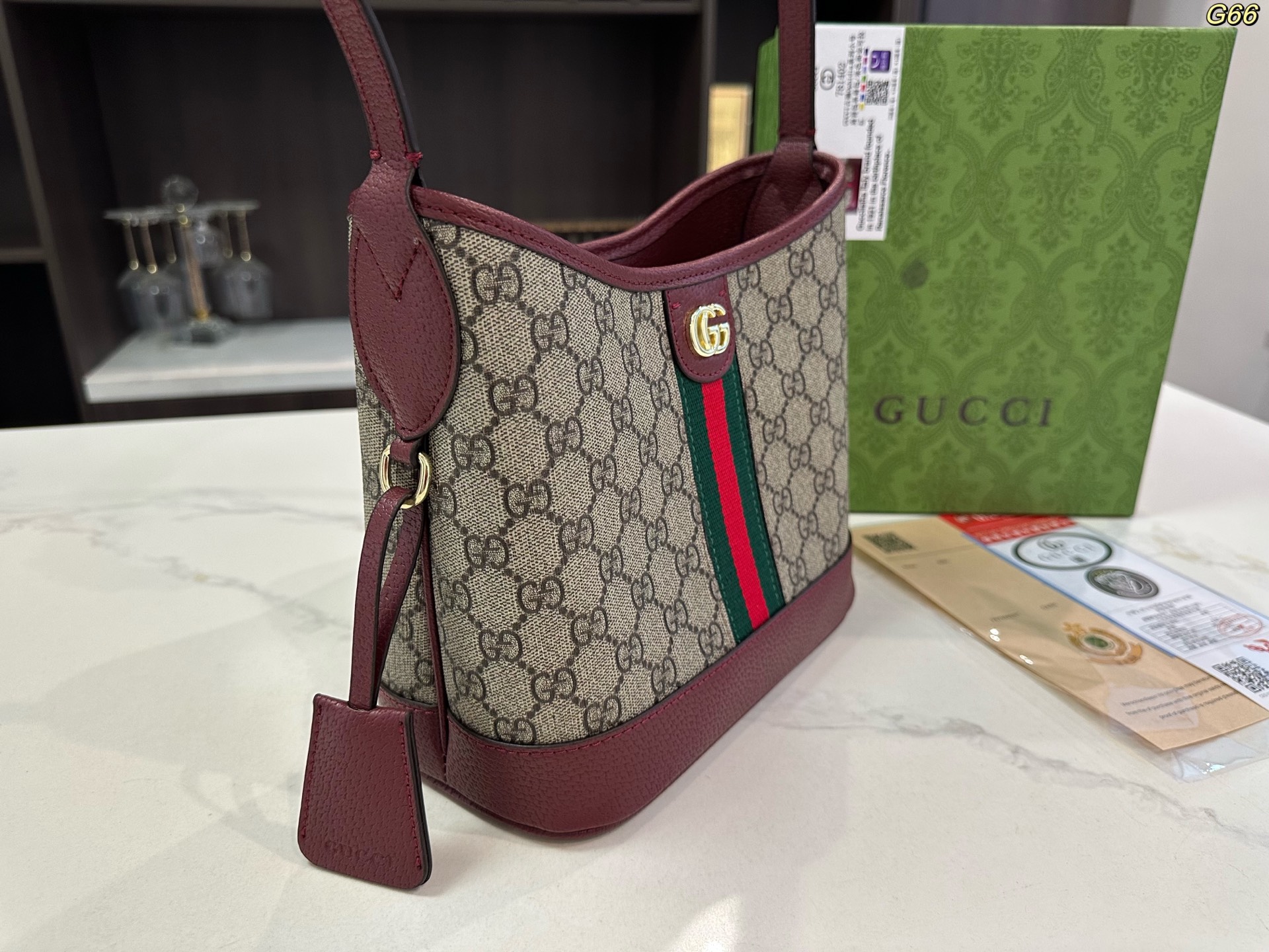 Gucci's new Ophidia series small hobo bag