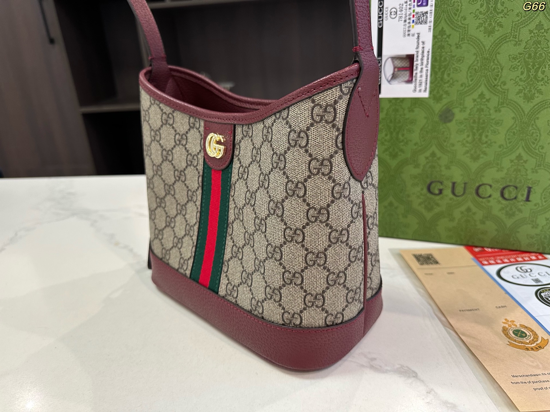 Gucci's new Ophidia series small hobo bag