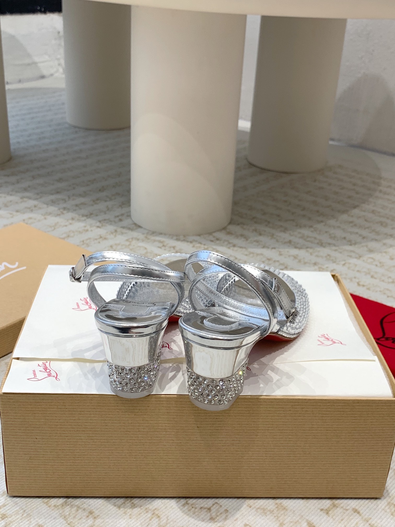 ChristianLouboutin 24ss Mary Jane CL red-bottom shoes sandals high heels