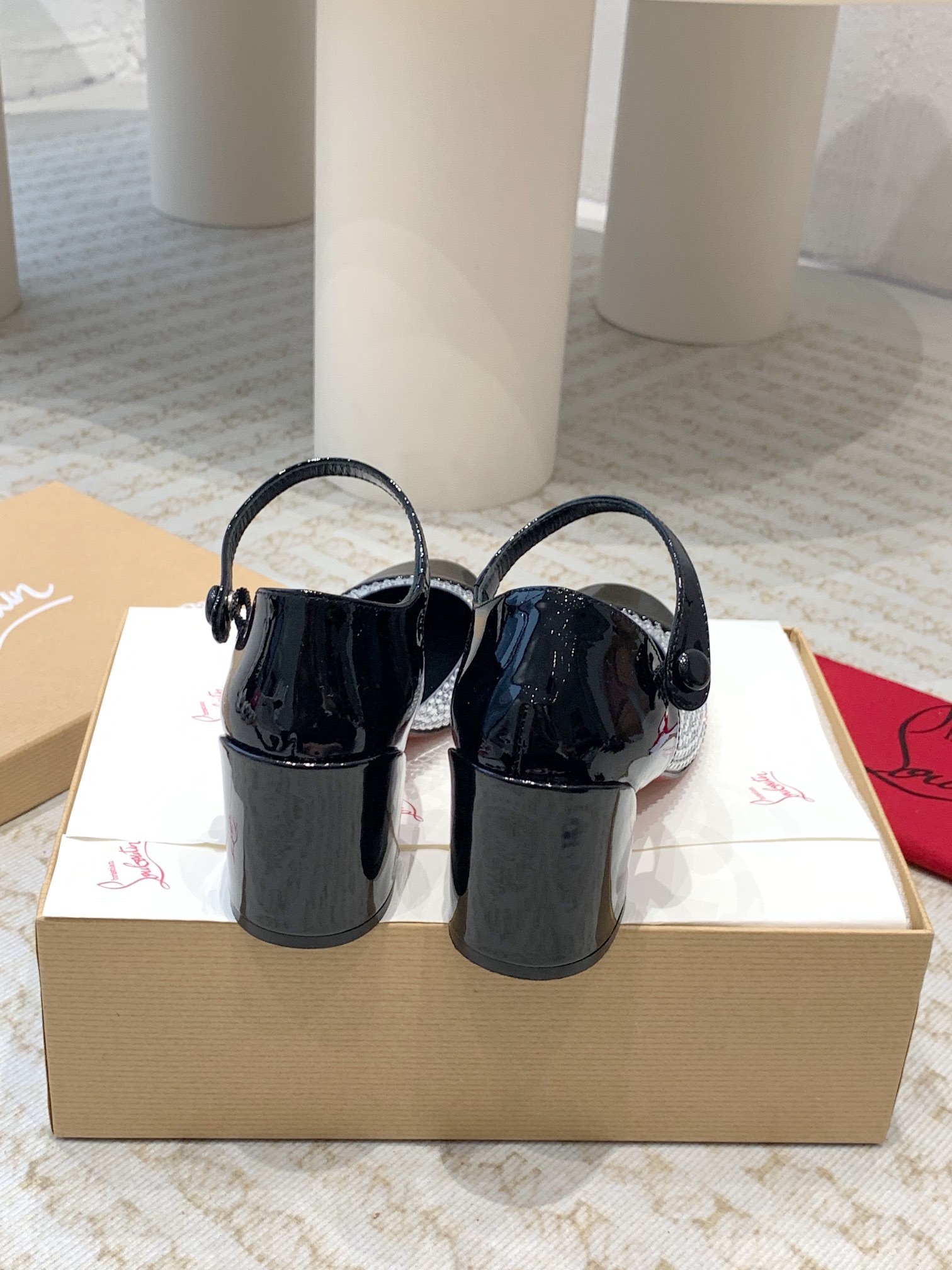 ChristianLouboutin 24ss Mary Jane CL red-bottom shoes sandals high heels
