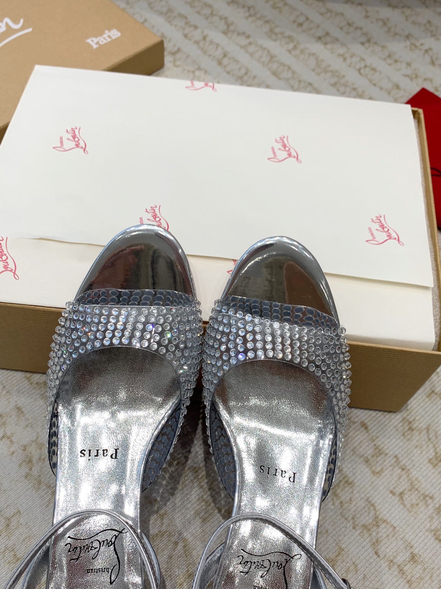 ChristianLouboutin 24ss Mary Jane CL red-bottom shoes sandals high heels