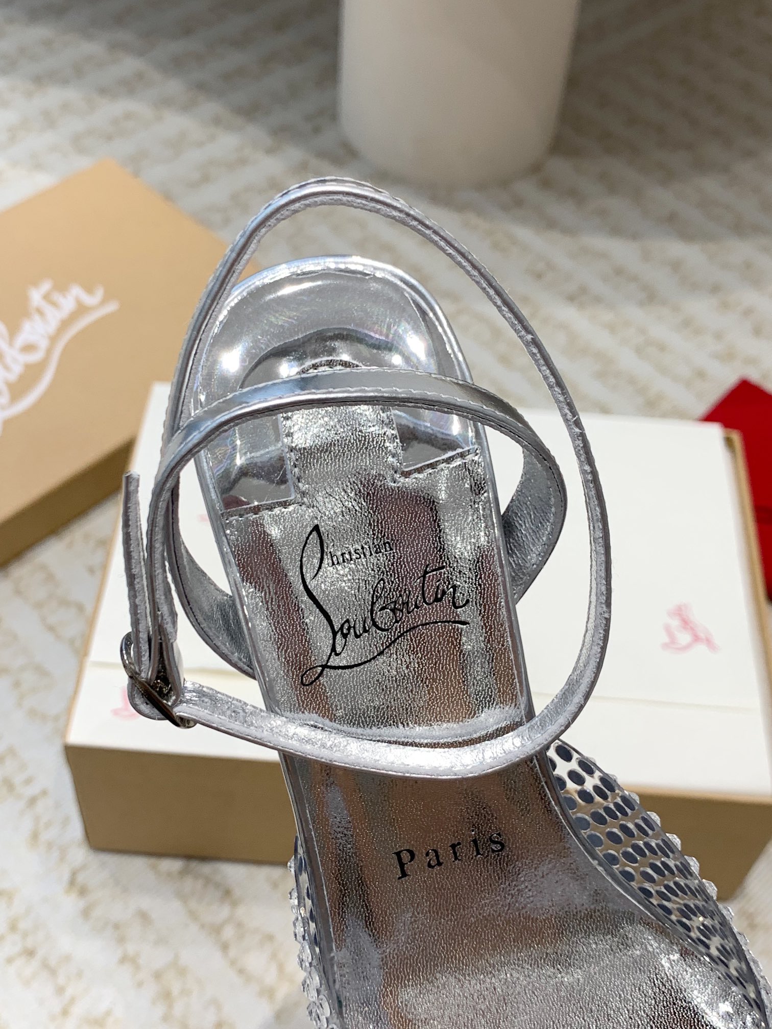 ChristianLouboutin 24ss Mary Jane CL red-bottom shoes sandals high heels