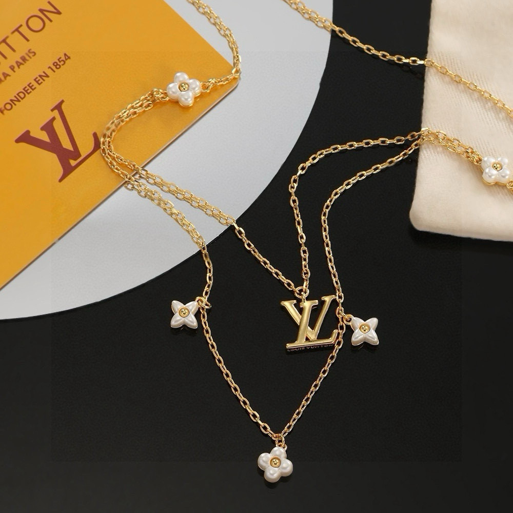 Louis Vuitton letter necklace