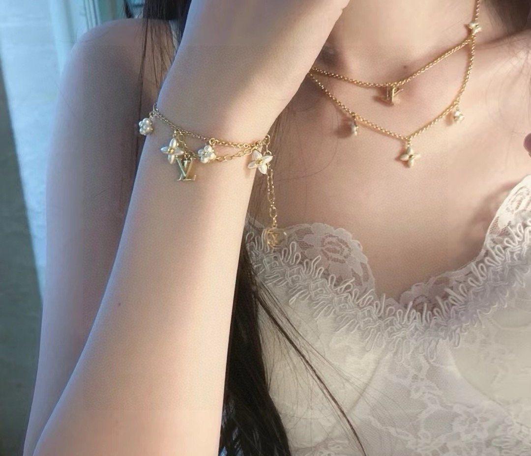 Louis Vuitton letter necklace