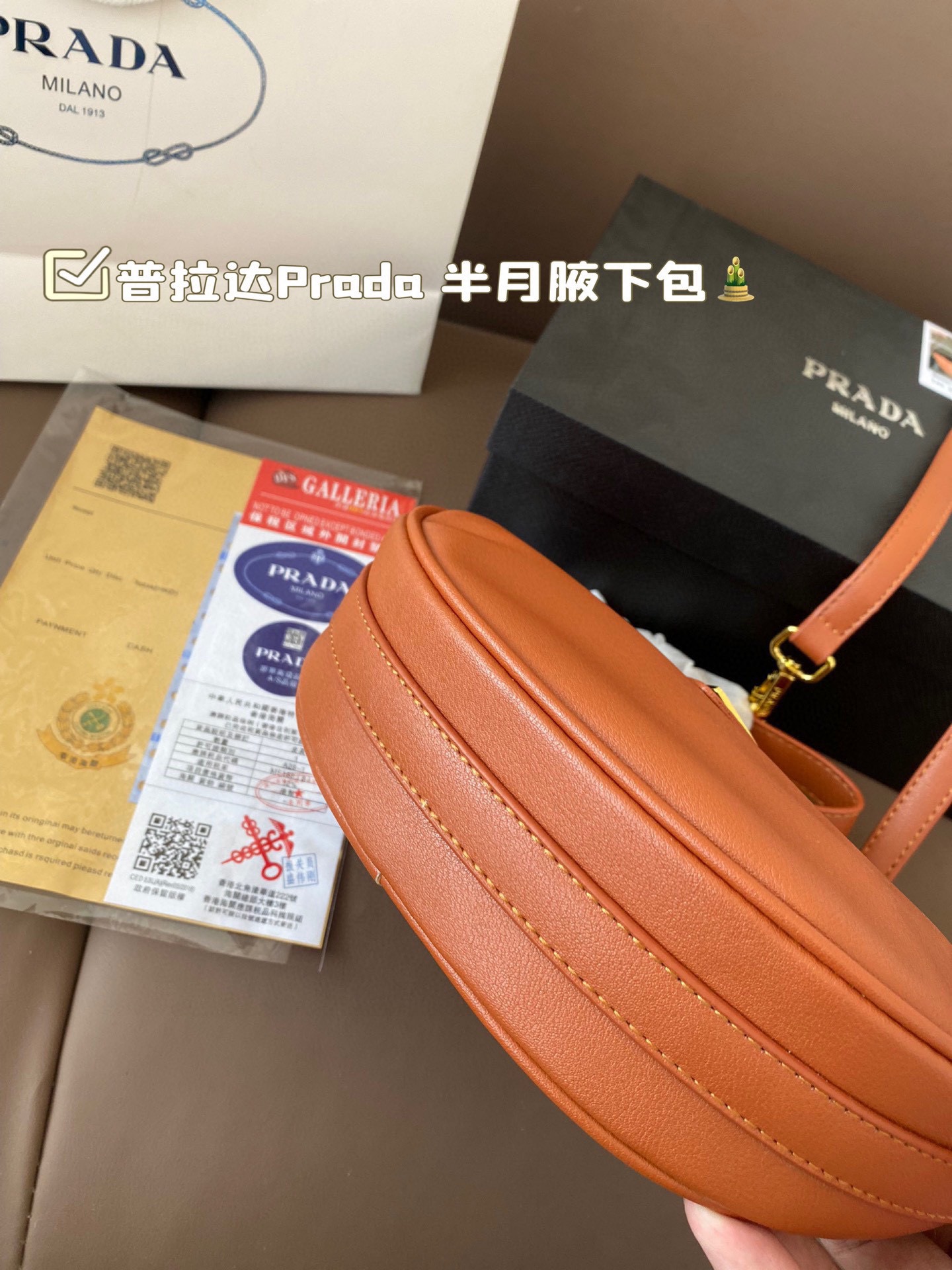 Prada Half Moon armpit Crossbody Bag