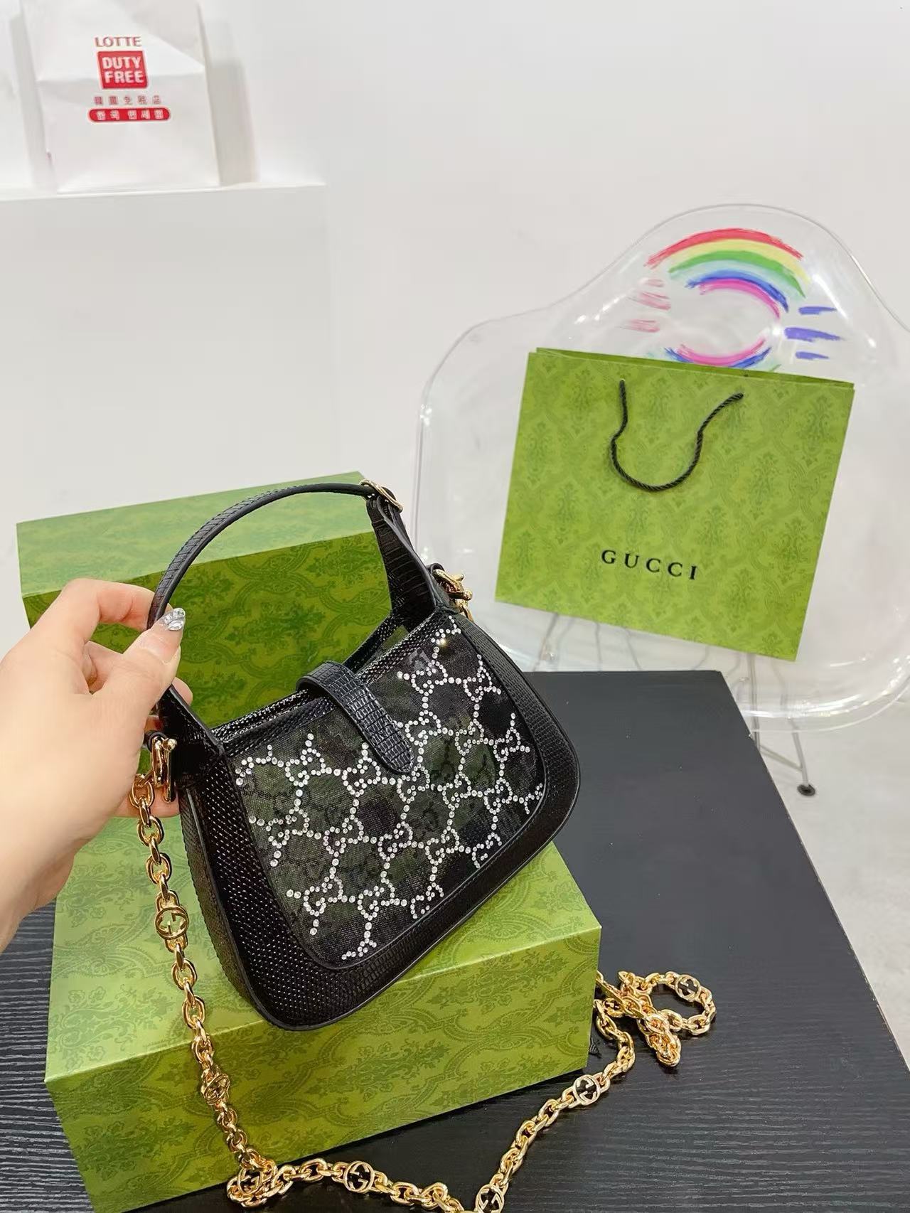 Gucci Jackie1961 rhine-drill underarm bag