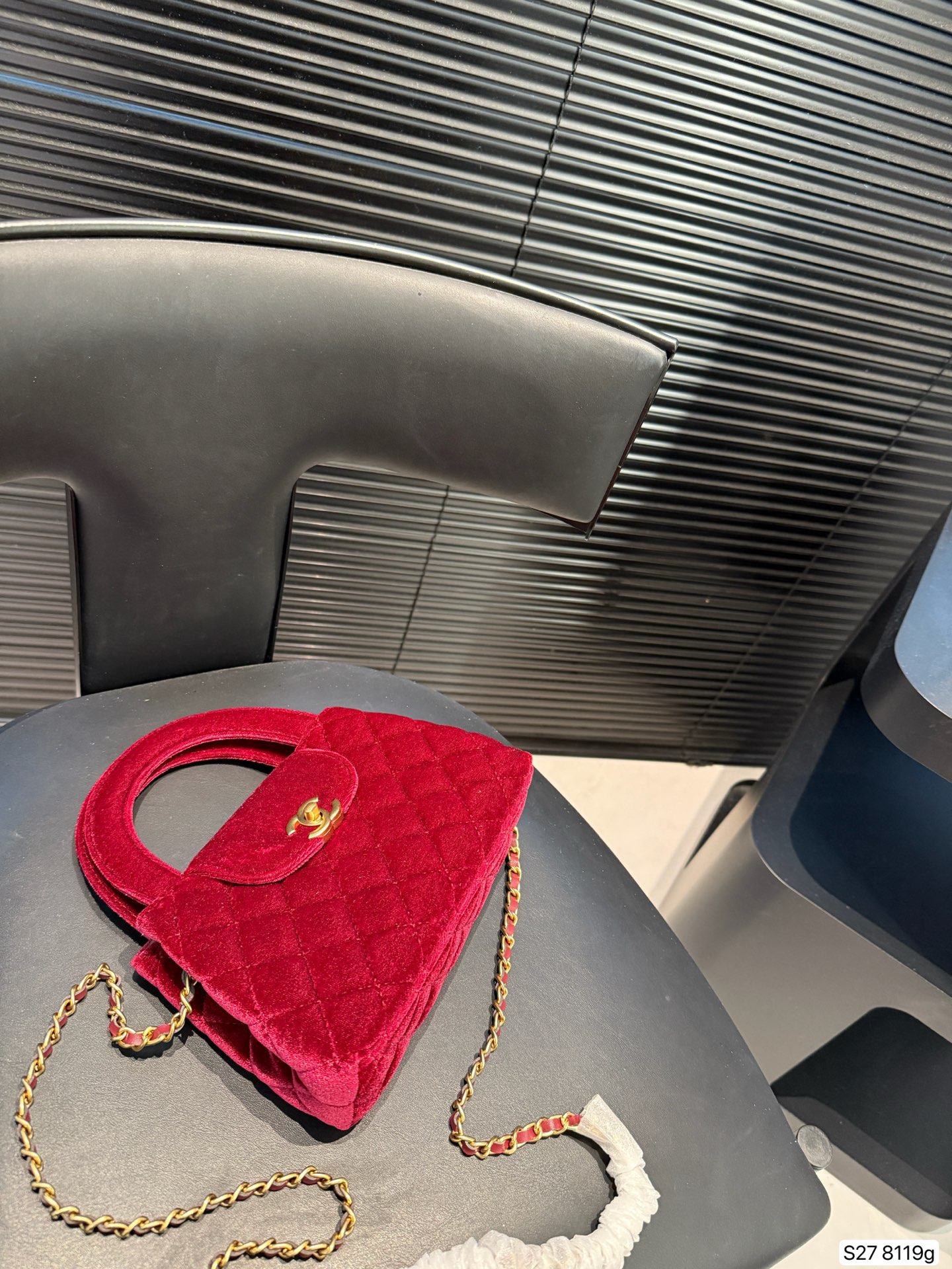 Chanel velvet Kelly bag