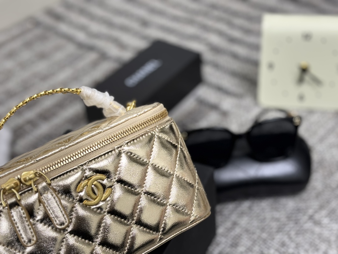 Chanel shoulder crossbody makeup bag  Free glasses provided