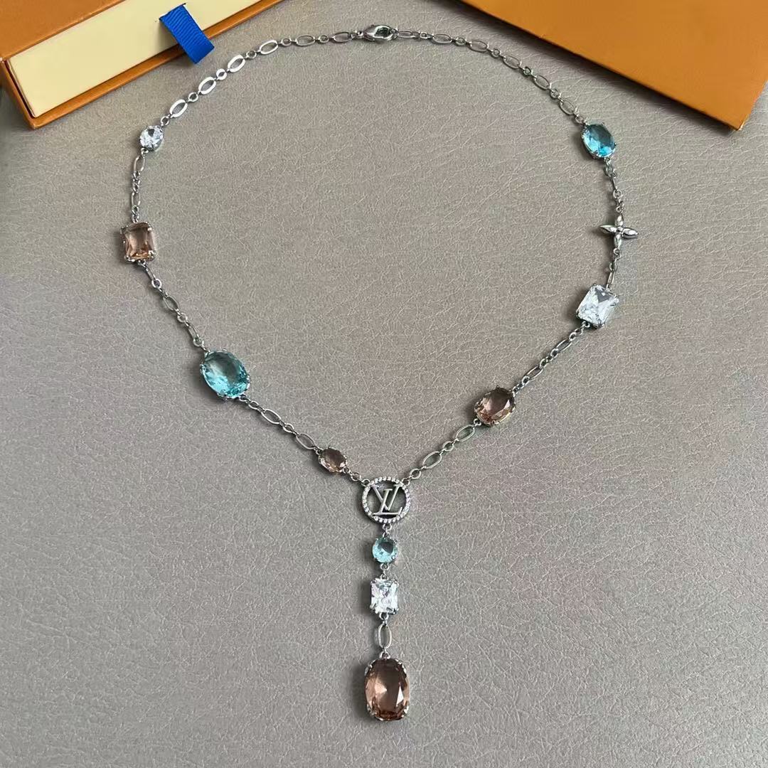 LV gemstone necklace