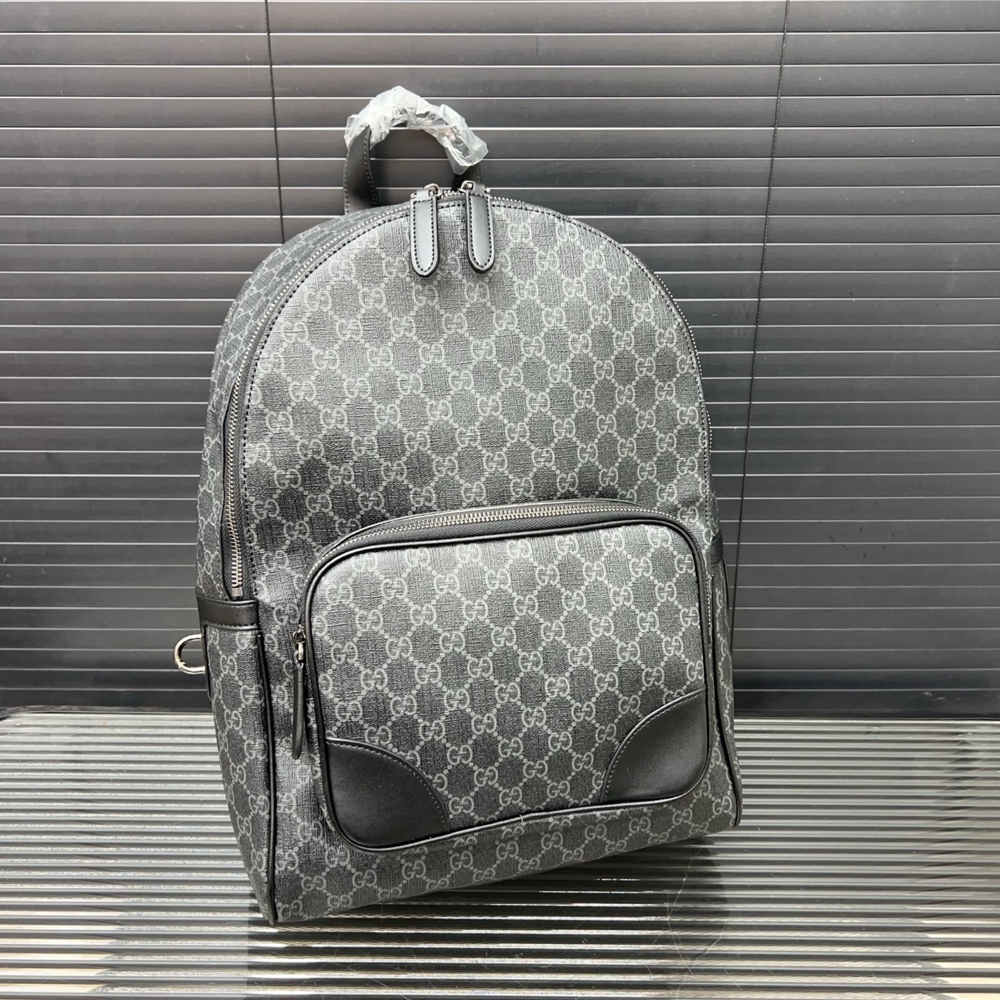Gucci GG Emblem Logo denim backpack