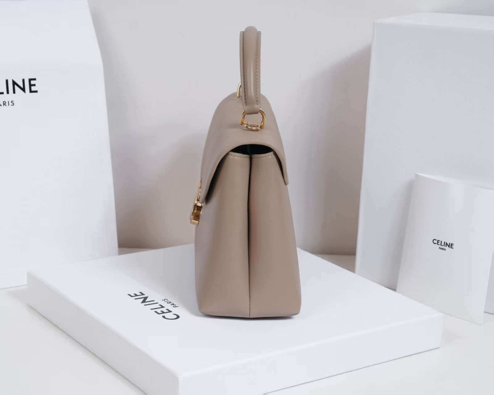 Top version Celine leather nino shoulder bag