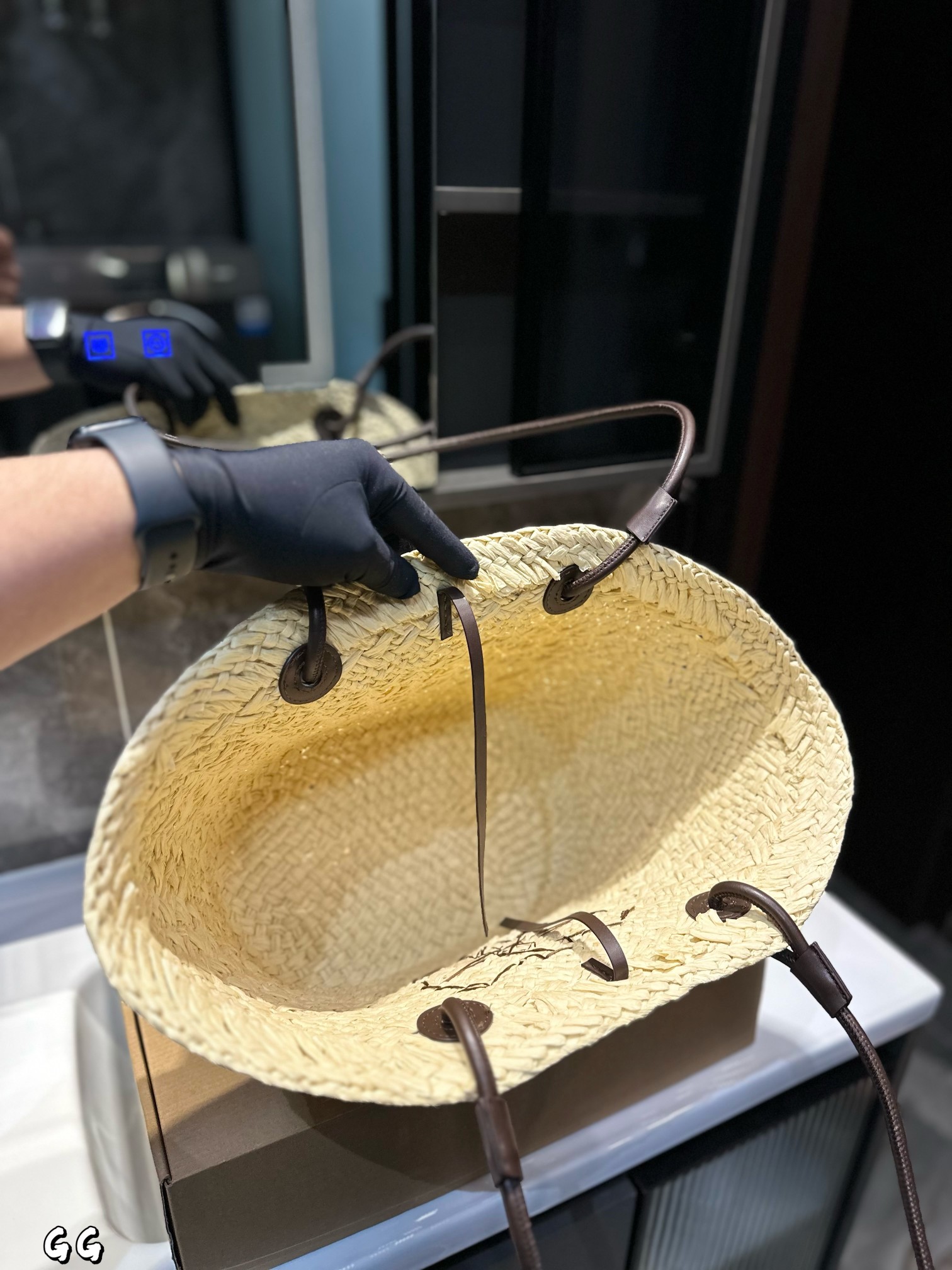 Loewe straw tote bag