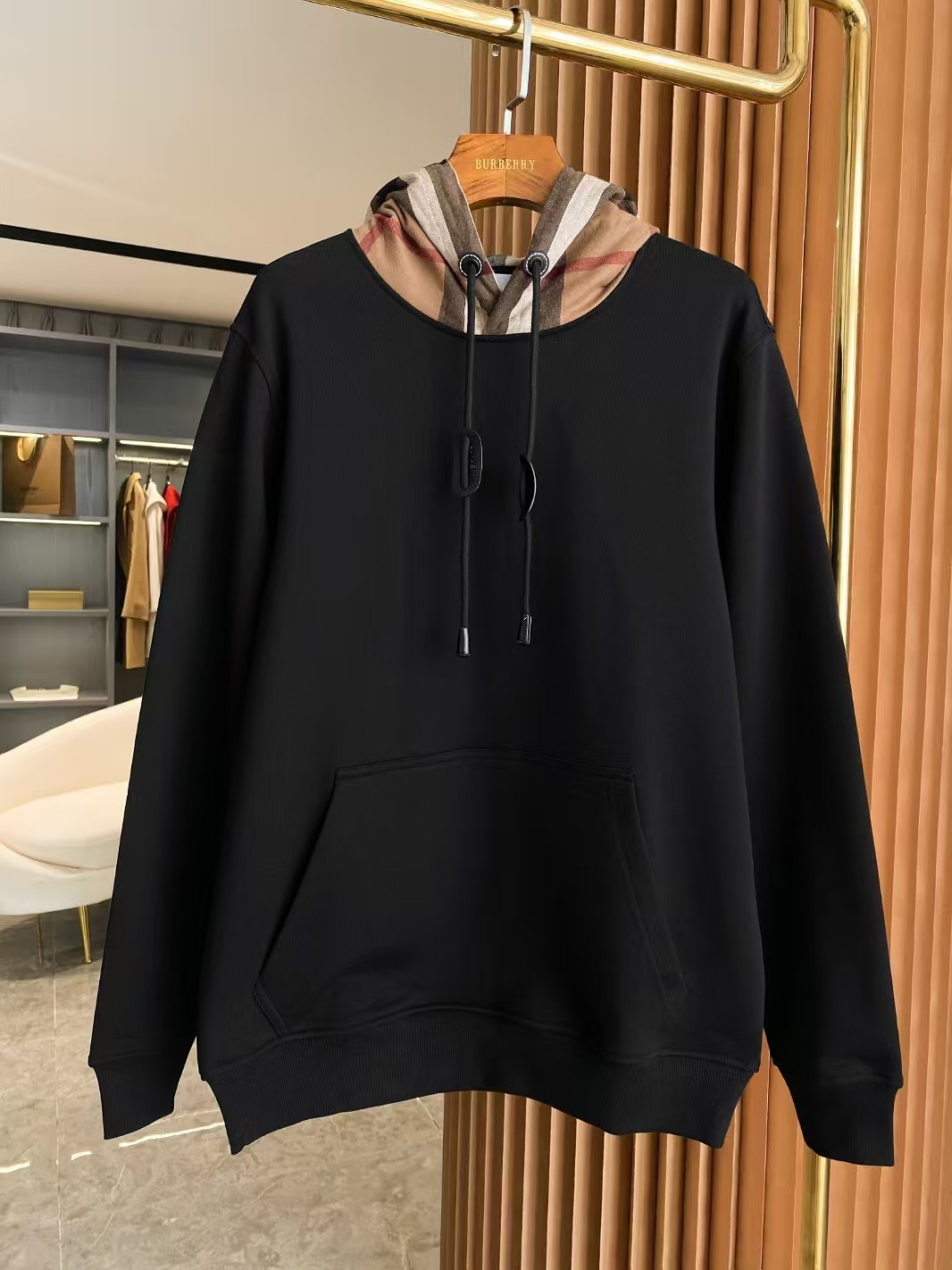 Burberry Checkered hooded sweatshirt