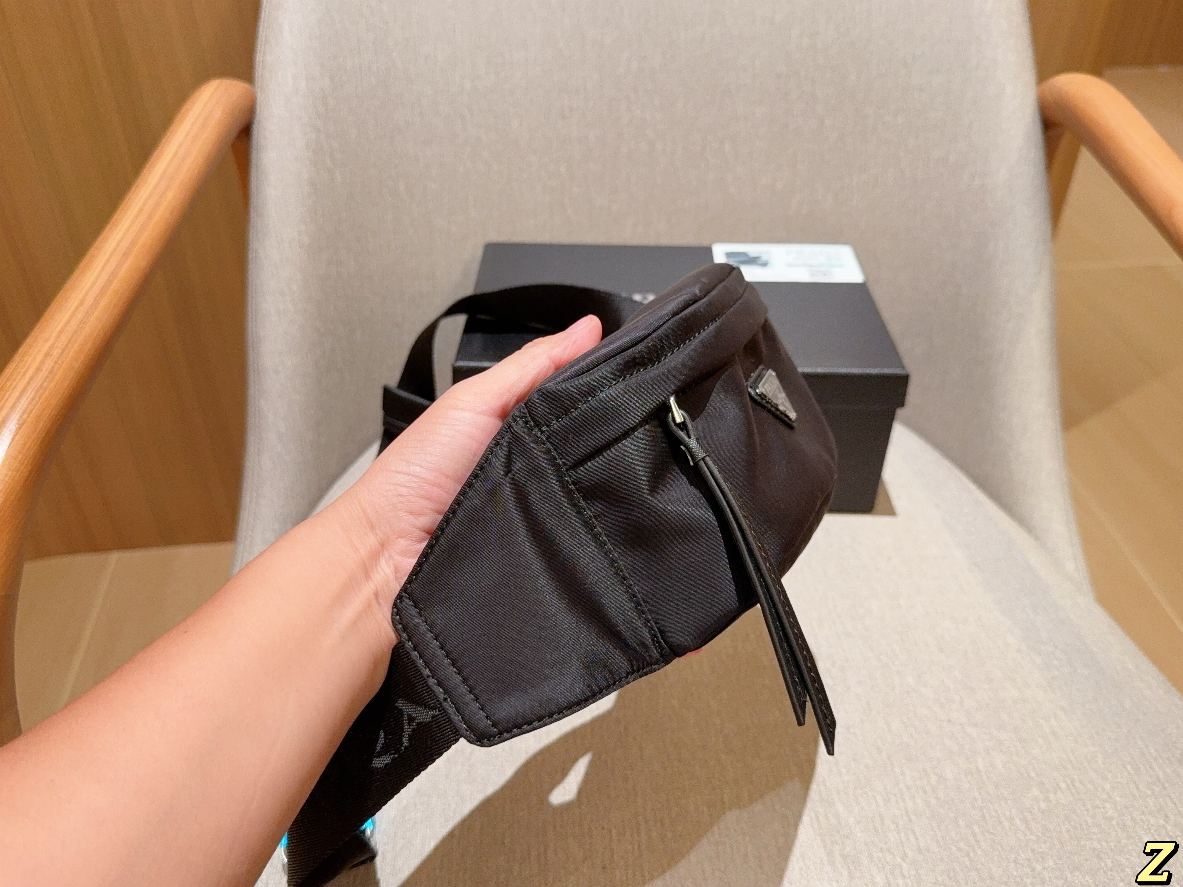 Prada nylon waterproof fabric crossbody waist bag