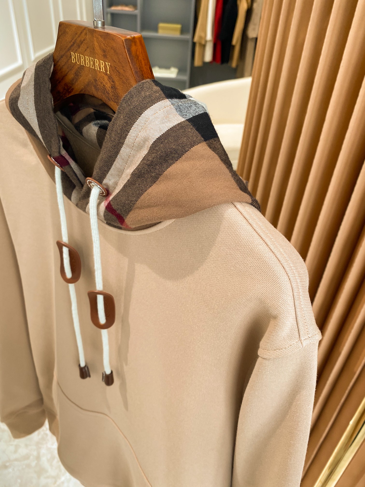 Burberry Checkered hooded sweatshirt