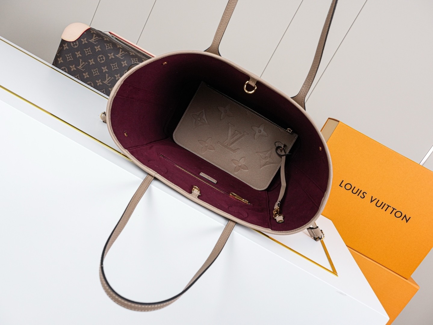 LV Monogram Empreinte neverfull bag